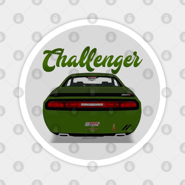 Challenger Srt-8 Green Custom Back Magnet by PjesusArt